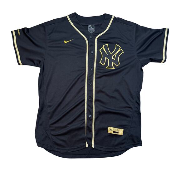 Nike Other - Derek Jeter New York Yankees Nike Authentic Collection Black Gold Jersey Size 48